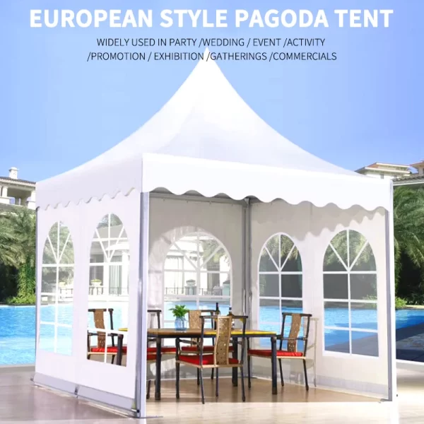 FEAMONT Hot sale outdoor party gazebo pagoda tent 3x3 5x5 6x6 Steel Aluminum waterproof tent