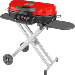 Coleman Roadtrip 285 Portable Stand-Up Propane Grill, Gas Grill with 3 Adjustable Burners & Instastart Push-Button Ignition